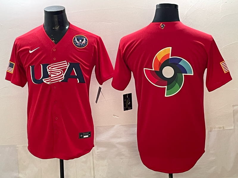 Men 2026 World Cub USA blank red Nike MLB Jersey 0010->more jerseys->MLB Jersey